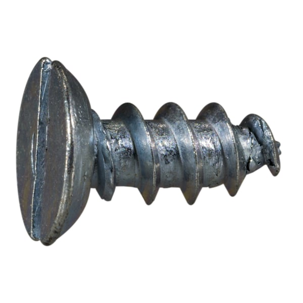 Midwest Fastener Sheet Metal Screw, #10 x 1/2 in, Zinc Plated Steel Flat Head Slotted Drive, 48 PK 61571 - main